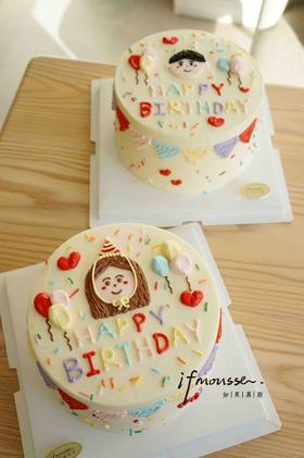 「女孩」手绘画男孩 女孩 彩旗款