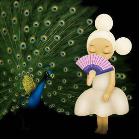 谦卑者夜间开放，骄傲者人前开放，通达者随时 开放-Ran版画-王欢