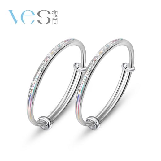 【幻彩系列】健康快乐足银9999宝宝手镯 商品图5