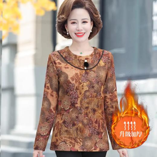 HZ-28秋冬装加绒加厚保暖衣长袖T恤打底衫 商品图1