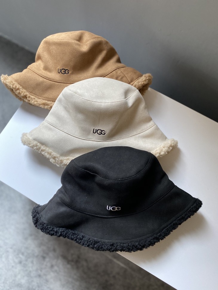 ugg火遍时尚圈羊羔毛渔夫帽