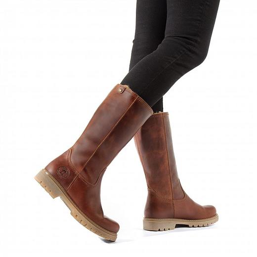 西班牙原产时尚舒适高筒靴BB68红棕色(优质保暖毛内衬) 商品图3