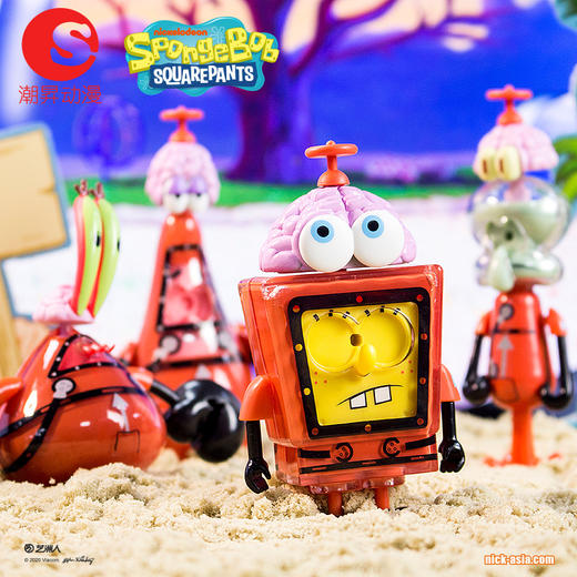 正版海绵宝宝潮昇盲盒飞旋脑儿系列玩具公仔潮流手办儿童益智摆件全套 商品图2