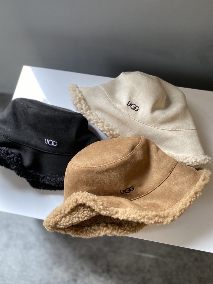 ugg火遍时尚圈羊羔毛渔夫帽