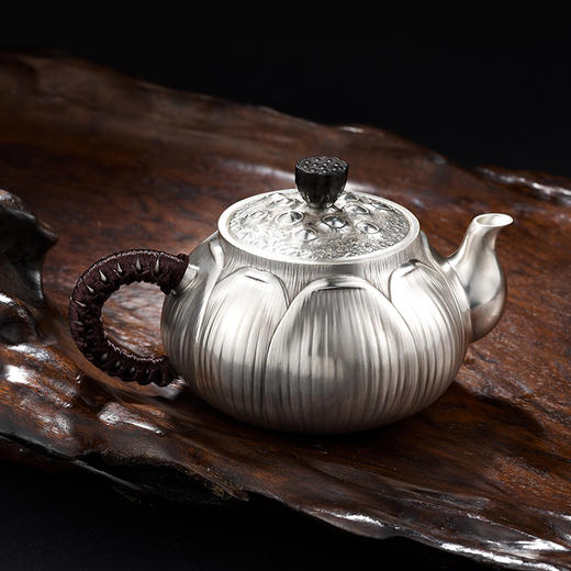 禅意福莲泡茶银壶 商品图1