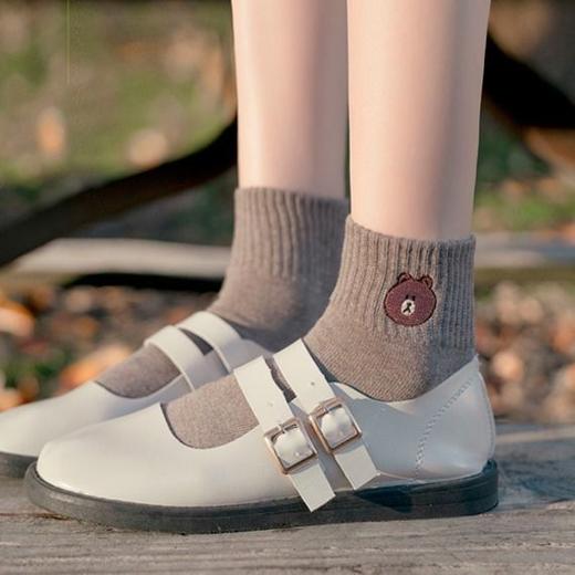 【加厚毛圈】冬季袜子女中筒韩版加绒加厚毛圈袜原宿风长袜棉内衣 商品图6