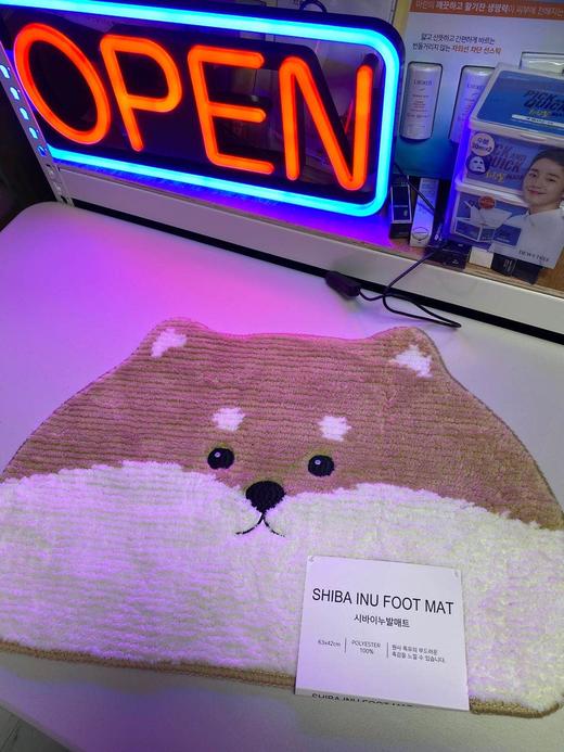 韩国进口 SHIBA inu foot mat 卡通 小可爱 脚垫 居家地垫JPY带授权招加盟代理 商品图1