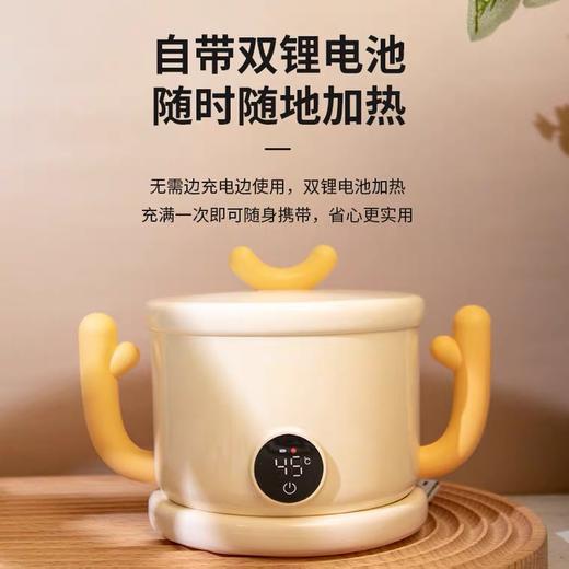 【饭菜温度实时显示，免注水恒温碗】SKULD儿童恒温碗时蔻316不锈钢宝宝辅食碗婴幼儿非注水恒温碗防烫防摔餐具保温碗 商品图2