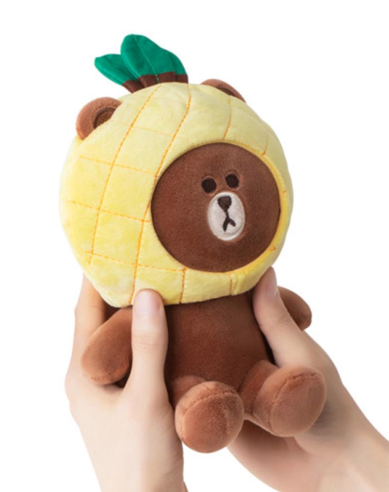 韩国line friends布朗熊果味坐公仔line friends 可爱