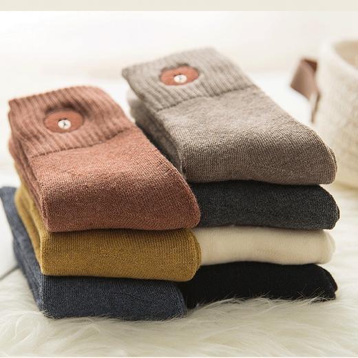 【加厚毛圈】冬季袜子女中筒韩版加绒加厚毛圈袜原宿风长袜棉内衣 商品图3