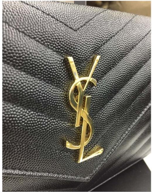 奥莱SAINT LAURENT Monogram Matlasse离合器链钱包单肩包黑金JPY带授权招加盟代理 商品图2