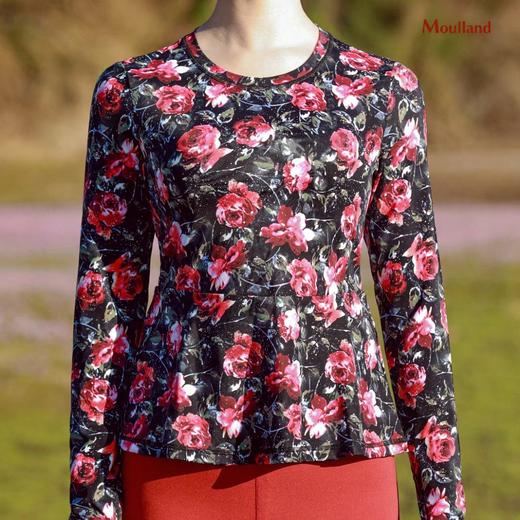 爆款好货 淑女版圆领长袖-玫瑰红 商品图4