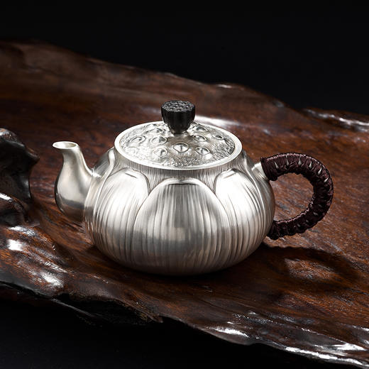 禅意福莲泡茶银壶 商品图2