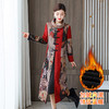 QYXL-1622加绒加厚新款女长款洋气大码秋冬气质复古春秋民族风长裙 商品缩略图3