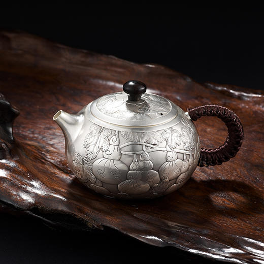福禄满堂泡茶银壶 商品图2