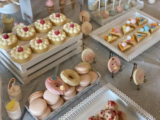 周岁女宝宝粉蓝色系甜品台 商品图3