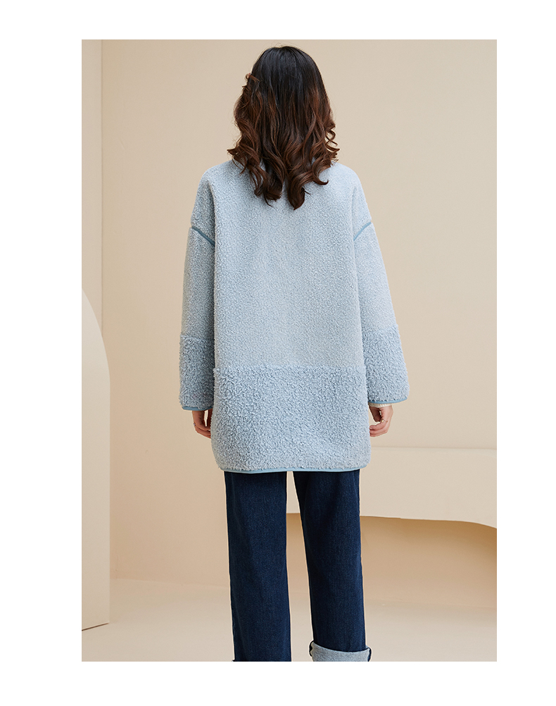 金苑减龄羊羔绒外套2020年冬季新款大衣e205111 - 福建金苑服饰商城