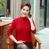 YMS-NSF6103加绒加厚毛衣女中老年人服装妈妈装冬季打底衫奶奶装保暖上衣 商品缩略图1