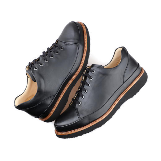 断码特价40.5码——葡萄牙原产手工制作高品质超舒适男士商务休闲皮鞋黑色M1310（超轻款） 商品图7