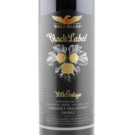 纷赋(wolf blass)黑牌设拉子赤霞珠马尔贝克红干红葡萄酒 750ml 单支