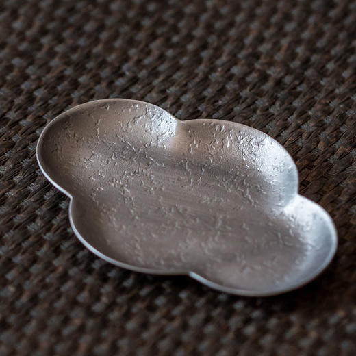 茶香记 手工 锡制 挝角四方杯垫 祥云杯垫   纯锡制作 商品图0