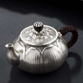 禅意福莲泡茶银壶