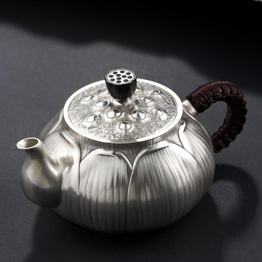 禅意福莲泡茶银壶 商品图0