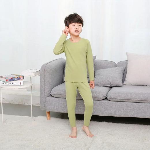 南瓜拿铁儿童双层纯色恒温保暖衣套装（款号R20808） 商品图4