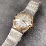 8848F厂岀品欧米茄星座系列，24毫米 搭载原版欧米茄1376专用机芯优势1，真钻一级贝母字面2，表带工艺还原专柜，更舒适，工艺目前为止独家3，表带18K金盾牌，还原专柜，比市场更逼真，四个角无缝 商品图14