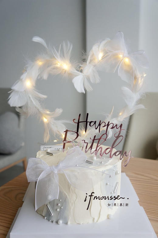 「女士」心形羽毛灯 商品图0