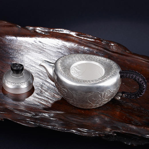 招财进宝银壶套装一壶六杯泡茶壶足银999 商品图1