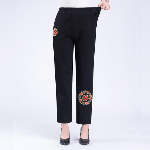 YMS-AA7849中老年人女裤秋冬款长裤外穿奶奶宽松妈妈加绒裤 商品图3