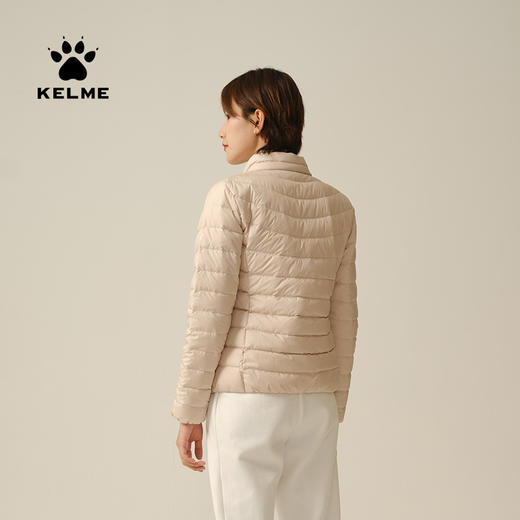 卡尔美秋冬新款短款羽绒服女立领保暖小个子纯色外套YR604014 商品图3