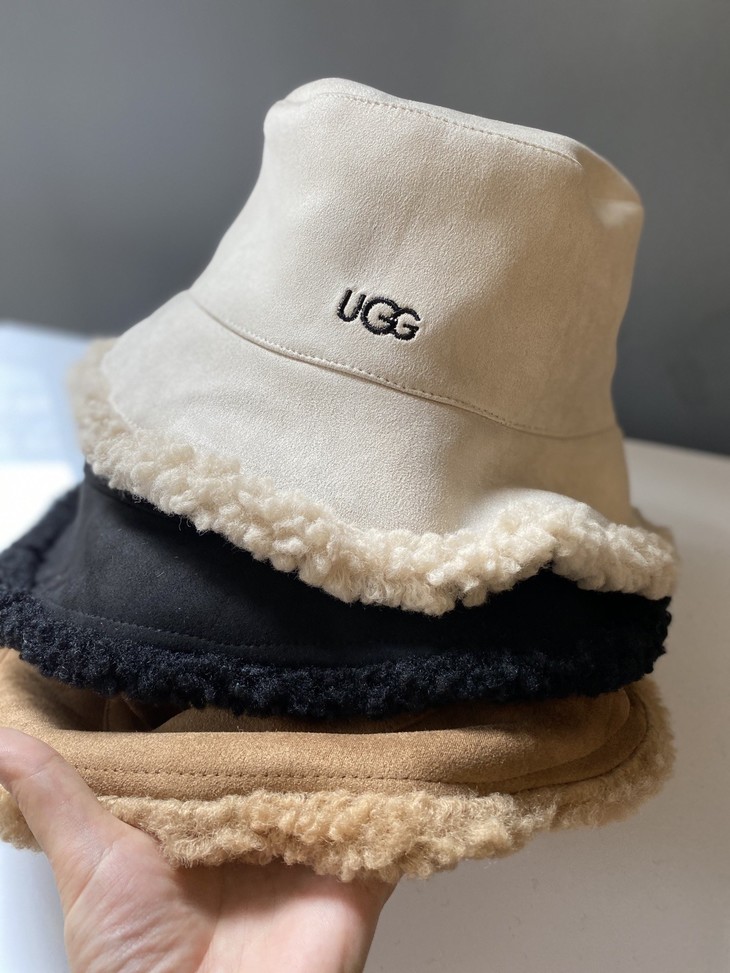 ugg火遍时尚圈羊羔毛渔夫帽