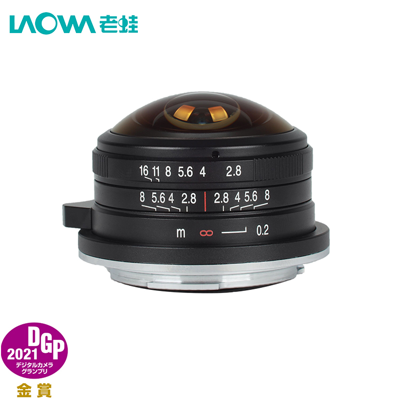 老蛙 4mm F2.8 210° 圆周鱼眼镜头（富士X、索尼E、佳能EF-M、L、尼康Z、佳能RF）