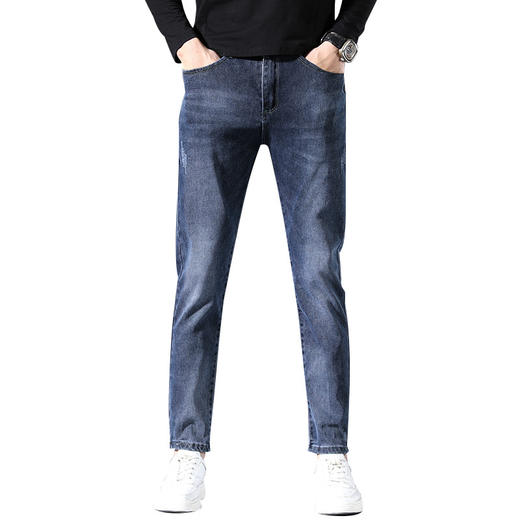 KXD-2020牛仔裤男士潮牌刺绣潮流韩版弹力宽松直筒男装新品休闲裤 商品图4