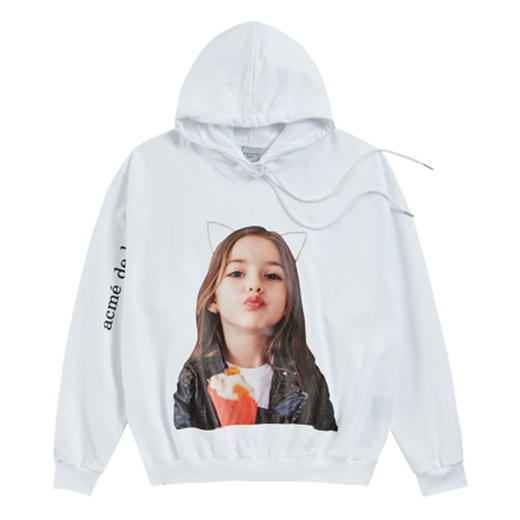ACME DE LA VIE BABY FACE HOODIE WHITE KISS 上衣JPY带授权招加盟代理 商品图1