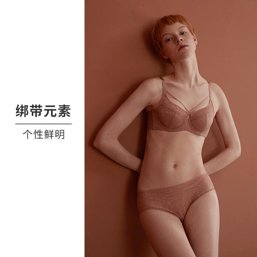 HSIA遐 薄款内衣女双肩带全罩杯无海绵聚拢胸罩大码大胸显小文胸 商品图5