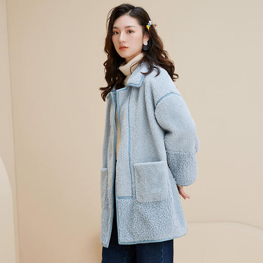 金苑减龄羊羔绒外套2020年冬季新款大衣e205111 - 福建金苑服饰商城