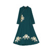 QYXL-1605加绒改良旗袍女中长款中国风复古刺绣加厚祺袍连衣裙 商品缩略图4