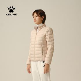 卡尔美秋冬新款短款羽绒服女立领保暖小个子纯色外套YR604014