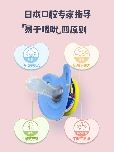 【新款纷趣系列】贝亲安抚奶嘴婴儿硅胶安睡奶嘴新生儿宝宝安慰奶嘴带盖0-6-18个月 商品图2