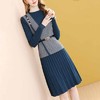 YM- 9175# 针织百褶裙+马甲背心两件套女秋冬2020新款轻奢 商品缩略图3