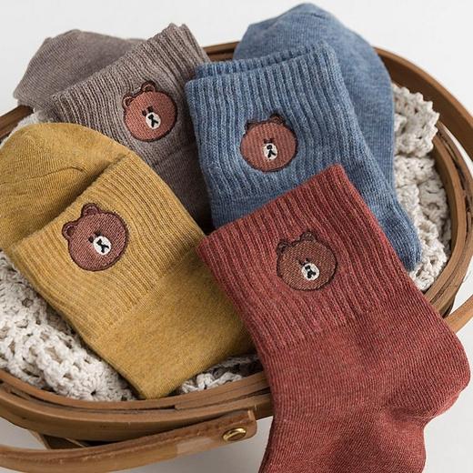 【加厚毛圈】冬季袜子女中筒韩版加绒加厚毛圈袜原宿风长袜棉内衣 商品图7