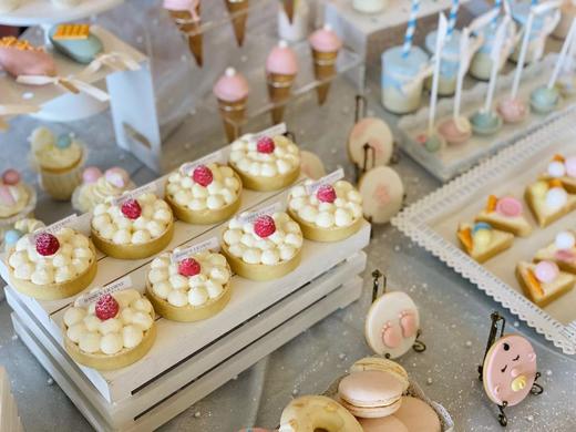 周岁女宝宝粉蓝色系甜品台 商品图6