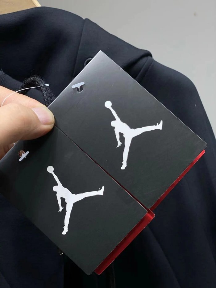 aj飞人23号金线刺绣篮球款奥代尔复合水貂绒高领连帽情侣卫衣