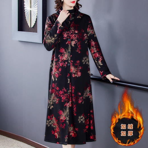 AHM  mdnz5427法式复古烫金洋气时尚气质加绒外套【限量】 商品图1