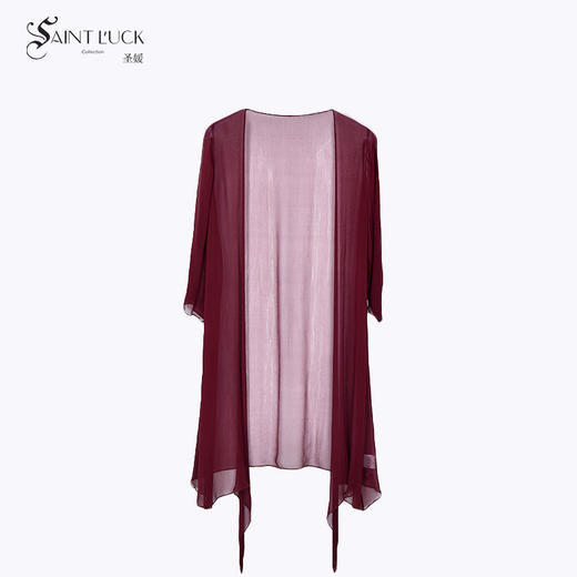SAINT L’UCK/圣媛夏季轻薄中长款桑蚕丝雪纺开衫SA219A67 商品图0