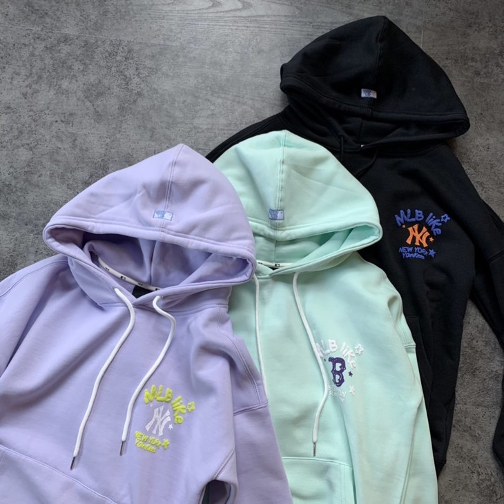 秒杀75纯原正品mlb官方like连帽印花宽松运动时尚休闲潮流卫衣