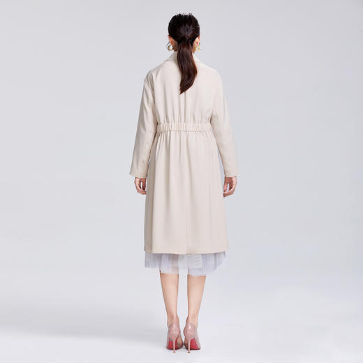 SAINT L’UCK/圣媛女装 新款优雅学院风中长款纯色翻领风衣外套SA320F53 商品图2